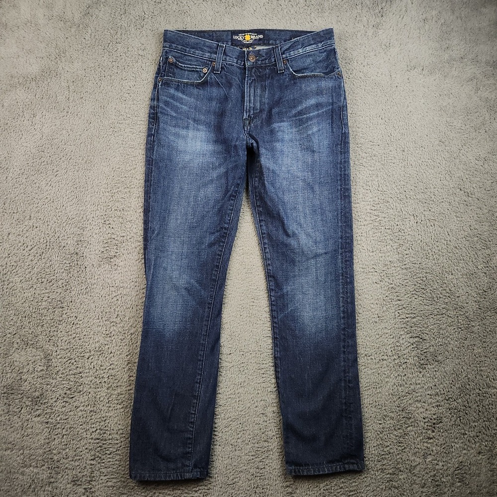 Lucky Brand 1 Authentic Jeans Mens 30x30 Blue Cotton Denim Skinny Faded Stretch